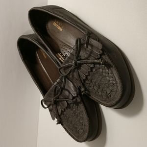 Basic Editions Brown Leather Loafer Shoes 8.5 Wide